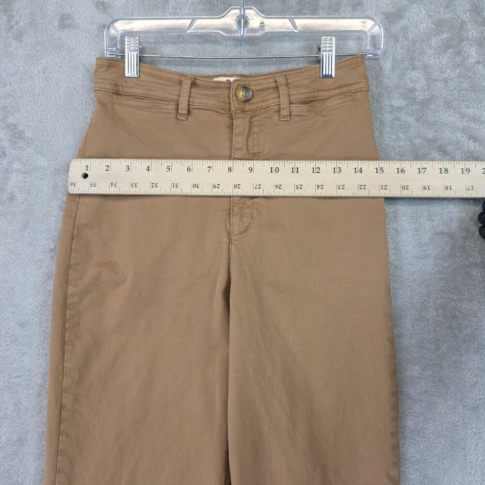 Marine Layer Pants Womens 6 Beige High Rise Straight Leg Chino Raw Hem Casual - Picture 9 of 11